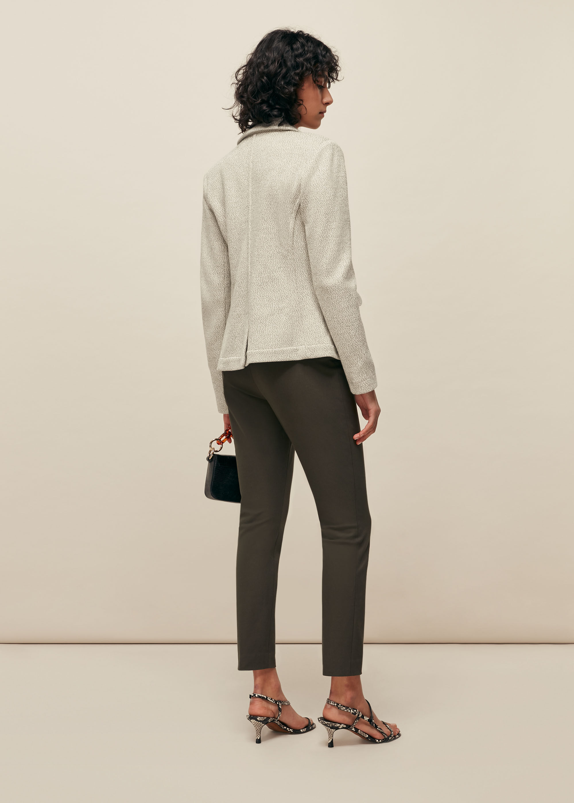 Multicolour Textured Slim Jersey Jacket 