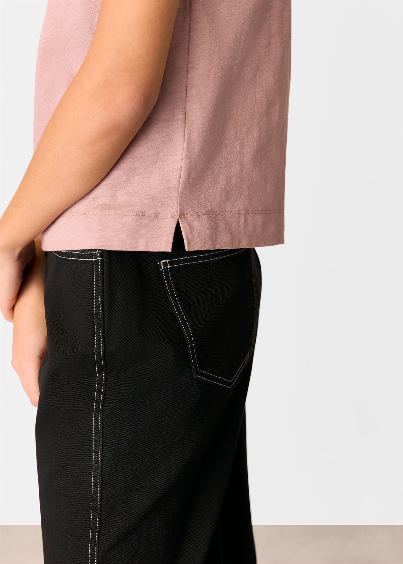 Willa V-Neck Cap Sleeve Tee