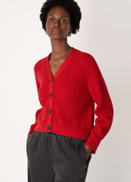 Petite V Neck Cotton Cardigan