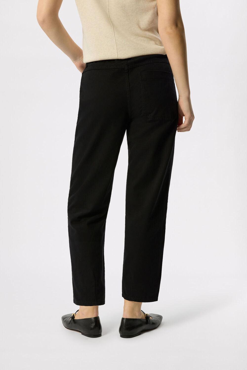 Solid Black Petite Tessa Casual Trouser