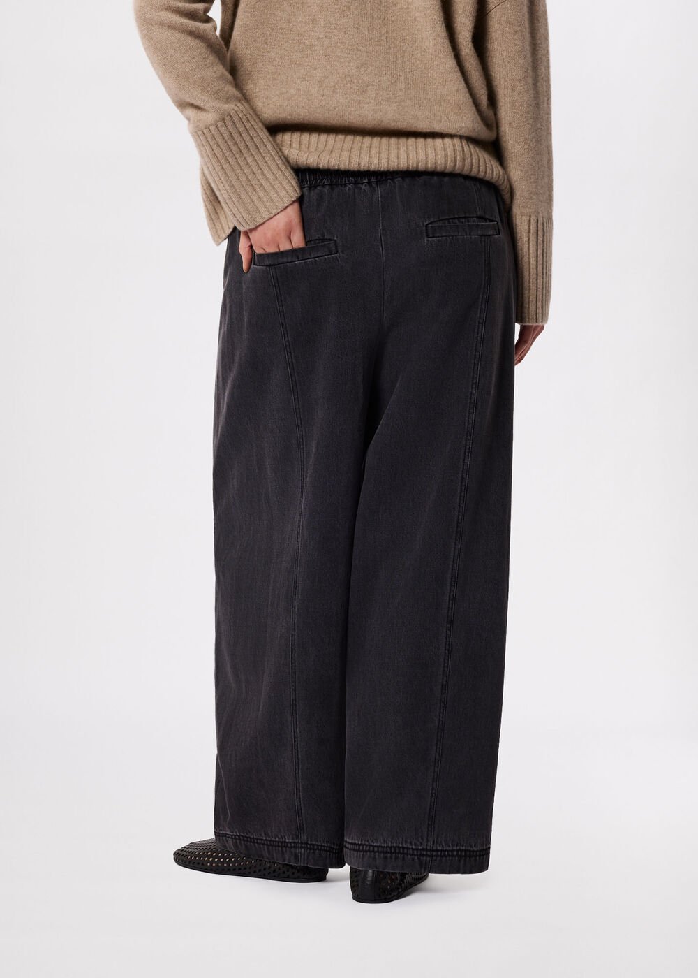 Casual Denim Barrel Trouser