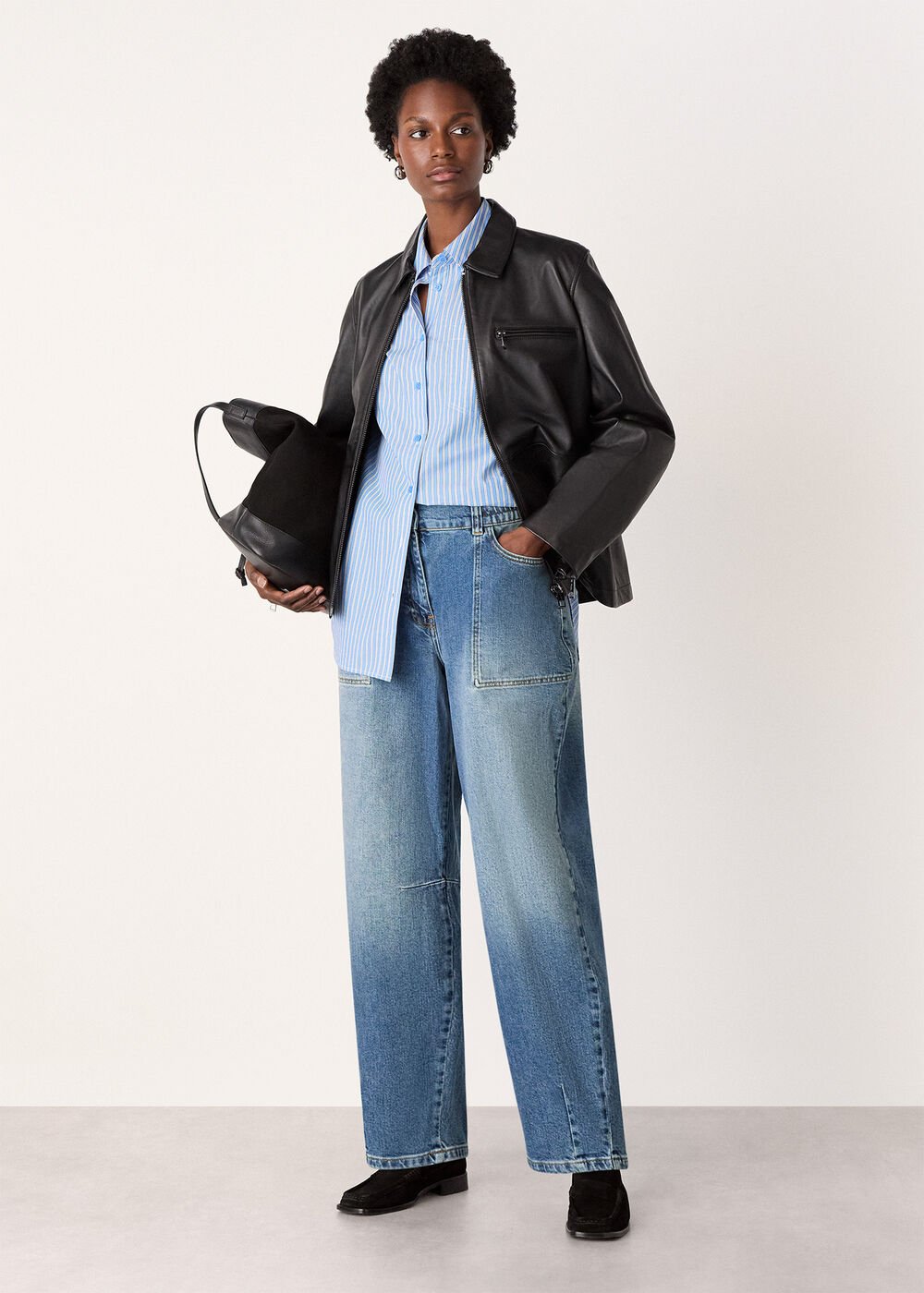 Elasticated Waist Barrel Jean