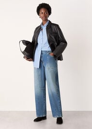 Elasticated Waist Barrel Jean