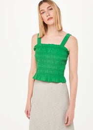Linen Side Button Skirt