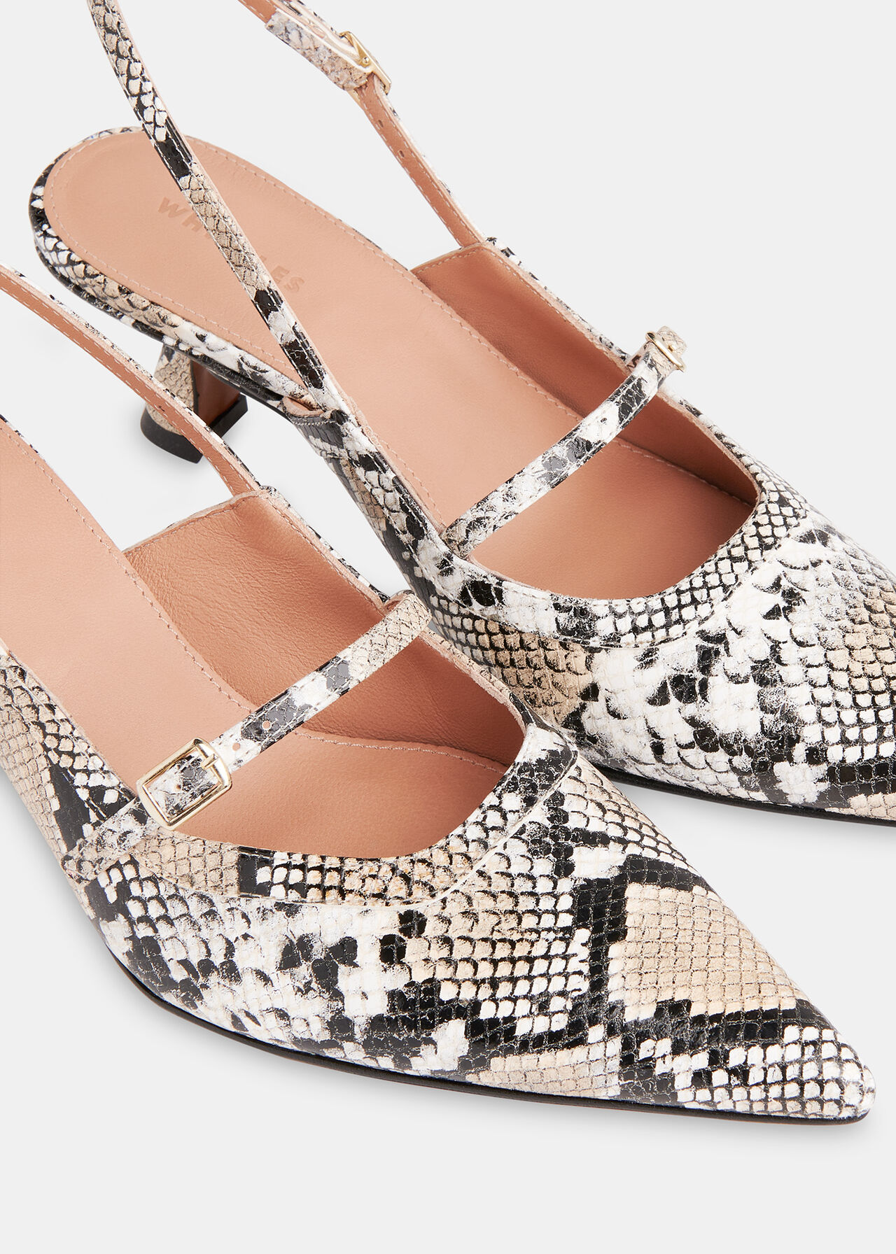 Nila Snake Slingback Heel