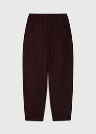Linen Barrel Leg Trouser