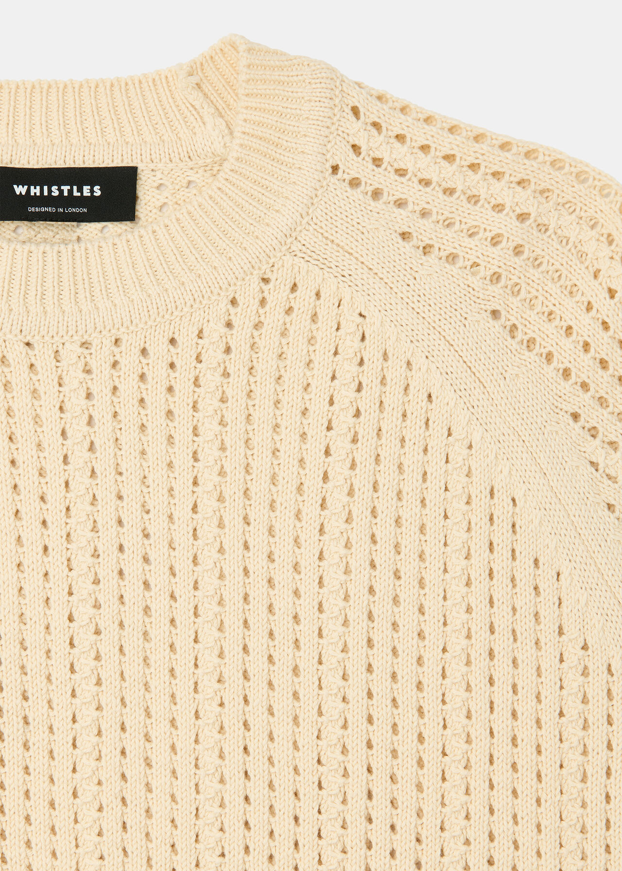 Whistles Pointelle Crew Neck knit