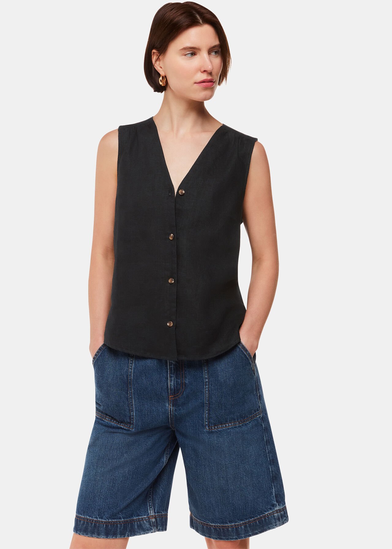 Whistles Laura Linen Tank Whistles Laura Linen Tank