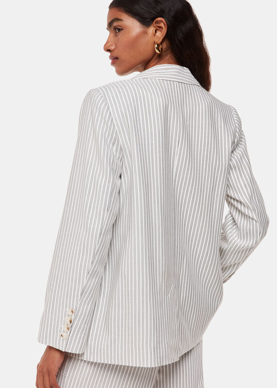 Ivory Petite Luna Stripe Blazer