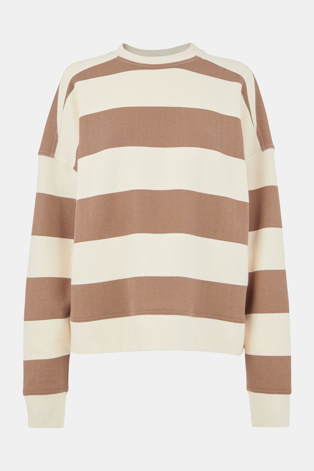 Ivory Wide Stripe Sweat