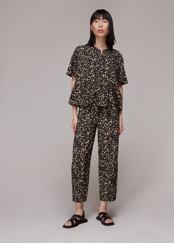Black Hannah Sahara Cat Blouse