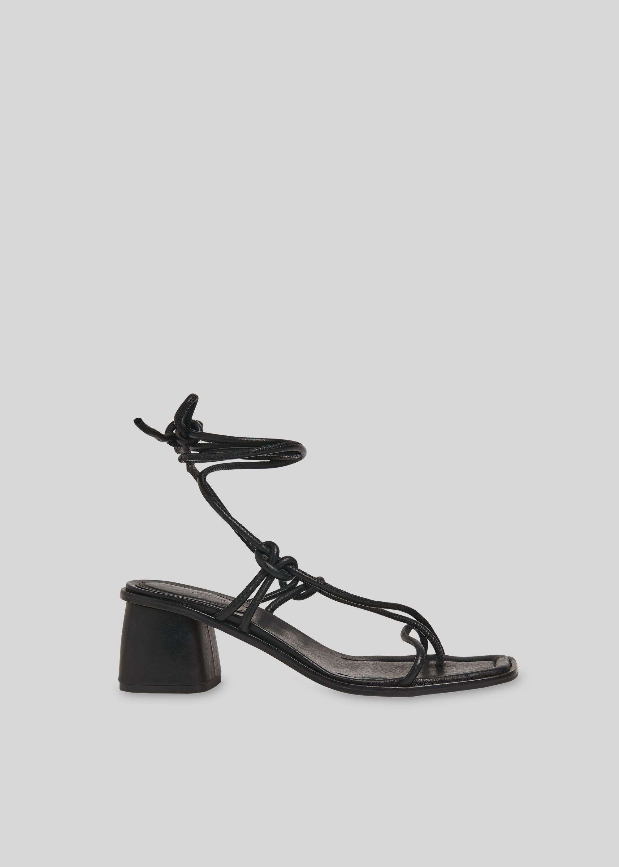 Black Roman Tie Leg Sandal | WHISTLES 