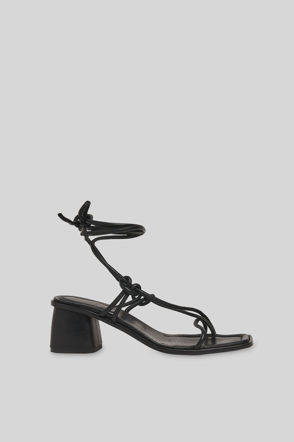 Roman Tie Leg Sandal Black