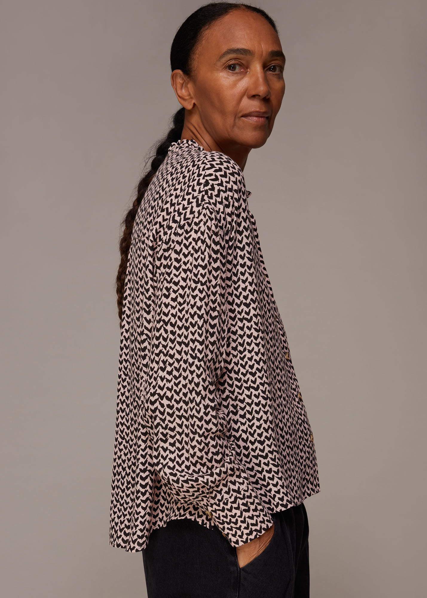 Whistles heart hot sale print dress
