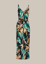 Tropical Floral Jumpsuit Green/Multi