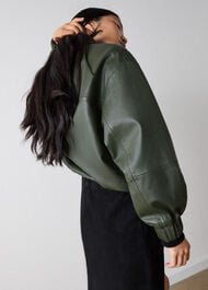 Frida Leather Bomber Jacket