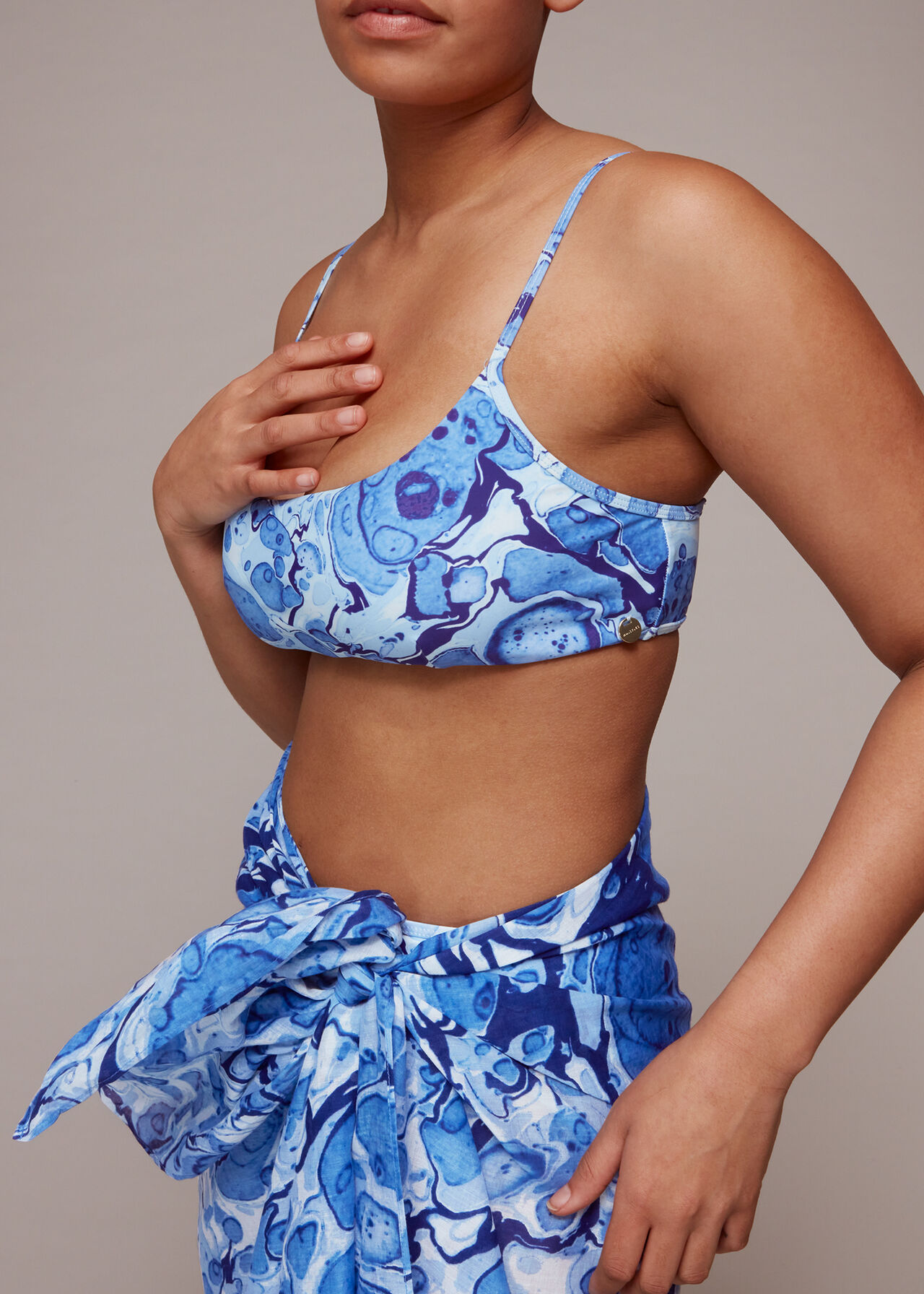 Mia Marble Print Beach Sarong