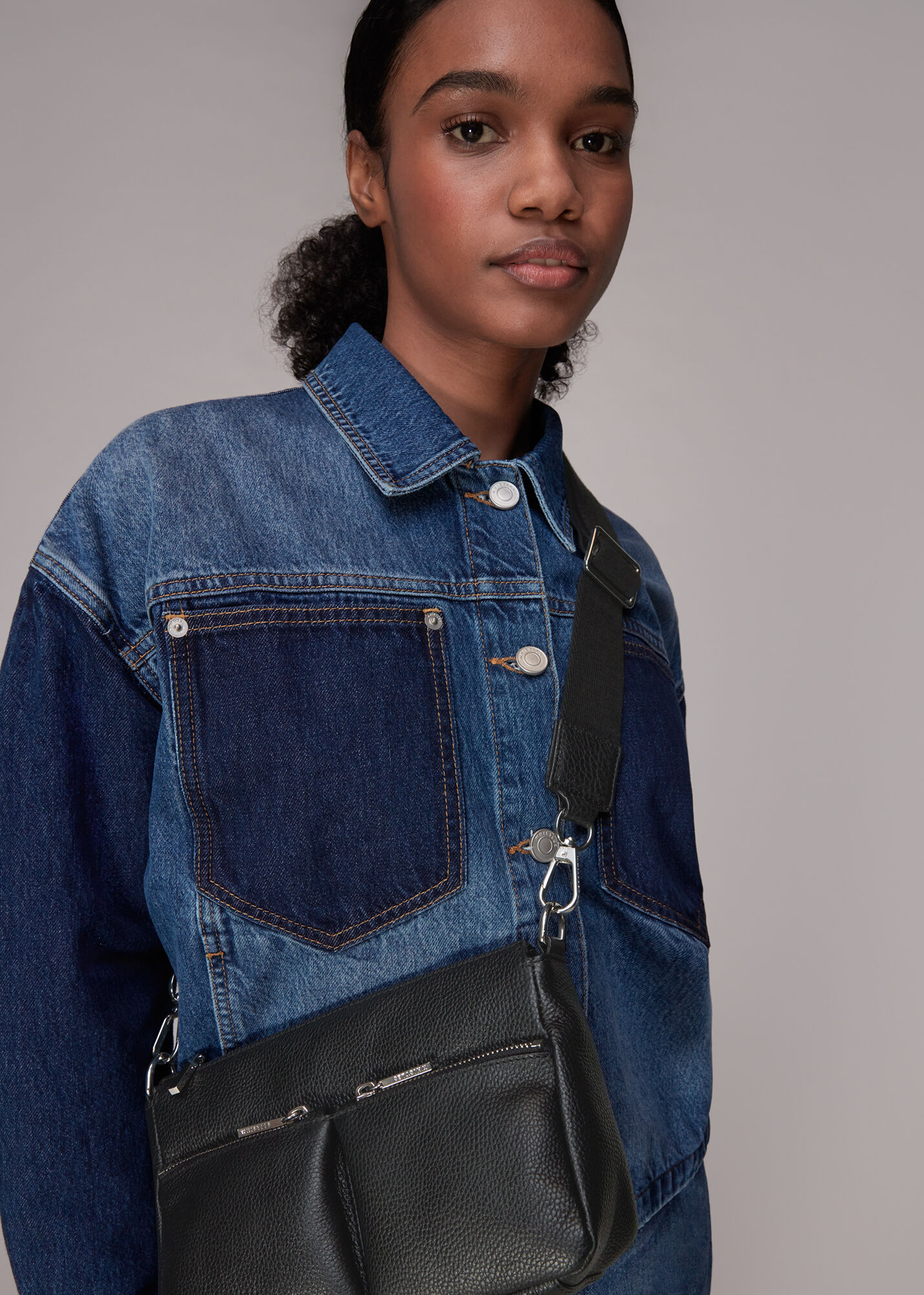 Black Cash Crossbody Bag WHISTLES Whistles UK