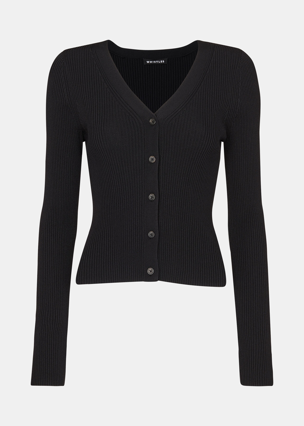 Ribbed V neck Cardigan