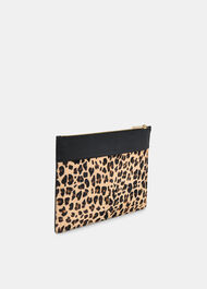 Leopard Panel Clutch