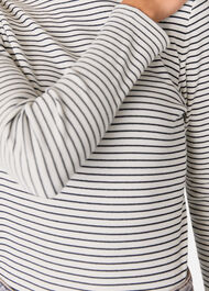 Stripe Detail High Neck Top