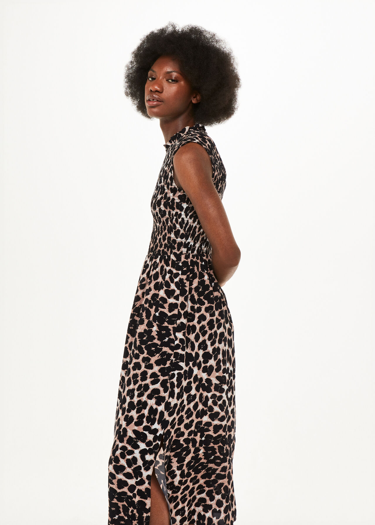 Heidi Leopard Spot Midi Dress