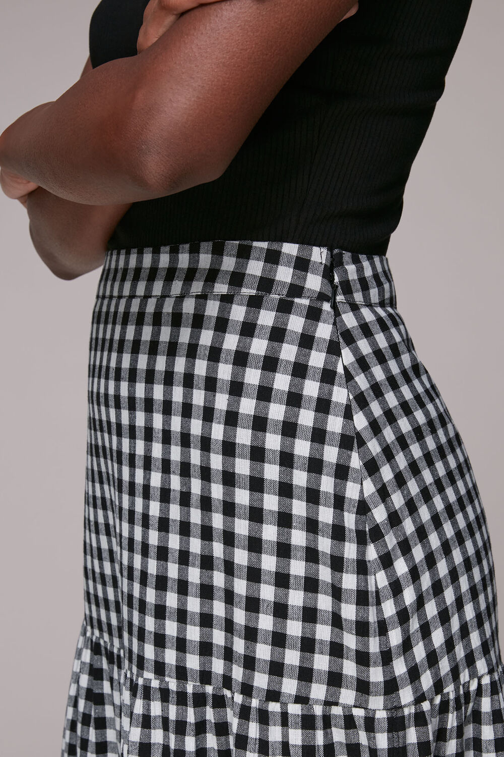 Tiered Gingham Skirt