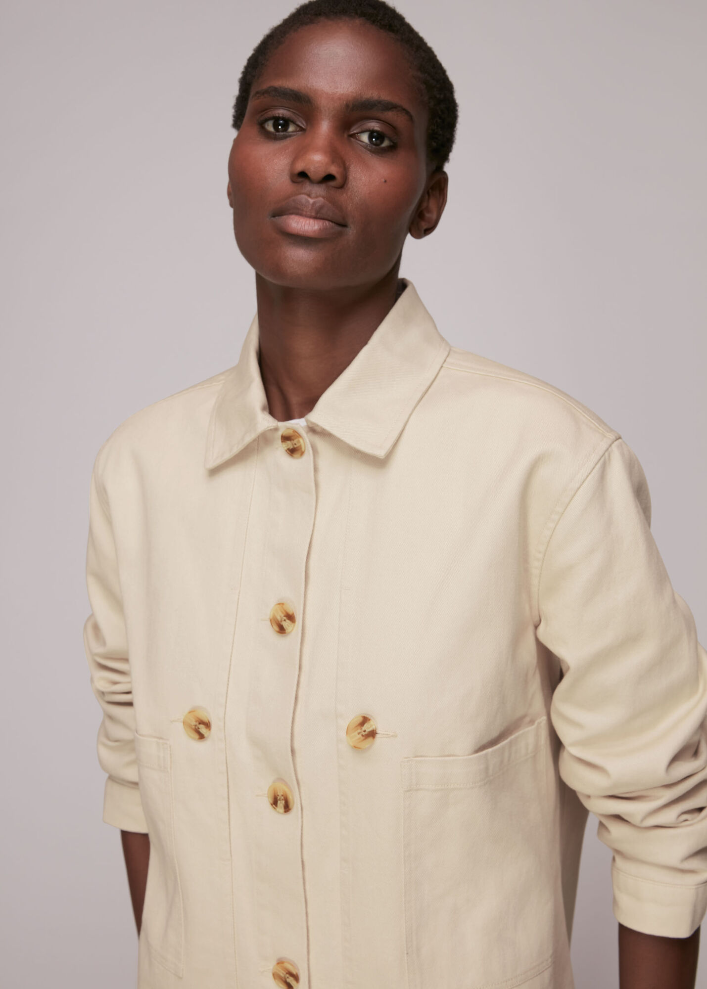 Neutral Casual Cargo Jacket | WHISTLES | Whistles