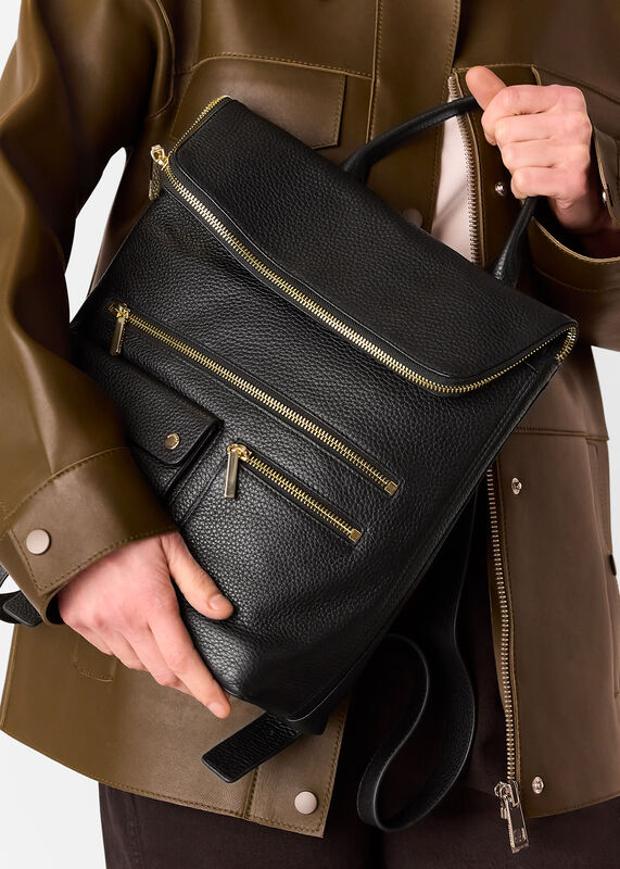 Black Farrow Pocket Detail Backpack