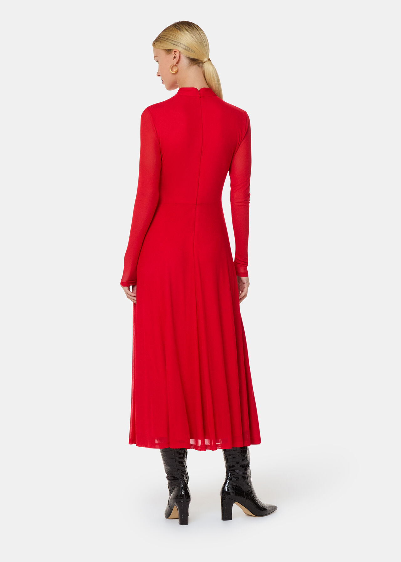 Arabella Ruched Mesh Dress