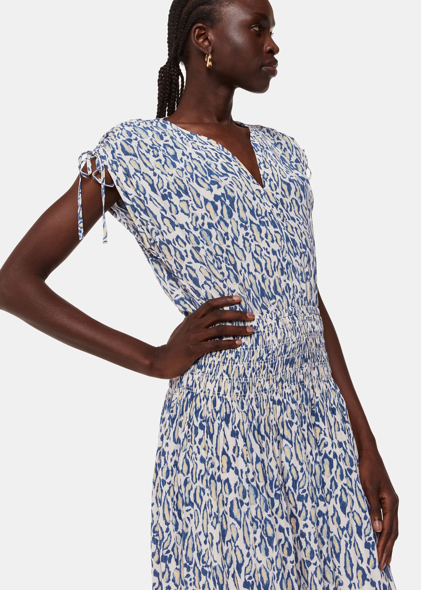 Ivory Flaming Leopard Print Dress