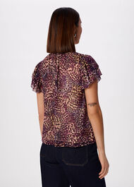 Orchid Print Dobby Top