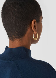 Large Oval Hoop Gold/Multi