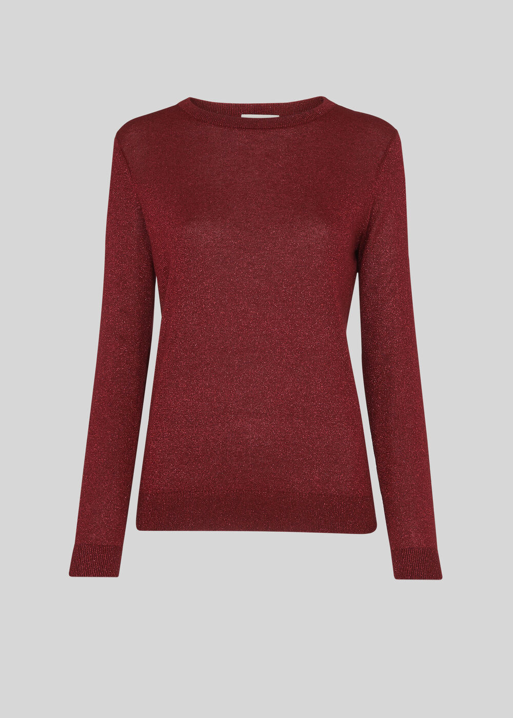 Sparkle Crew Neck Knit Burgundy