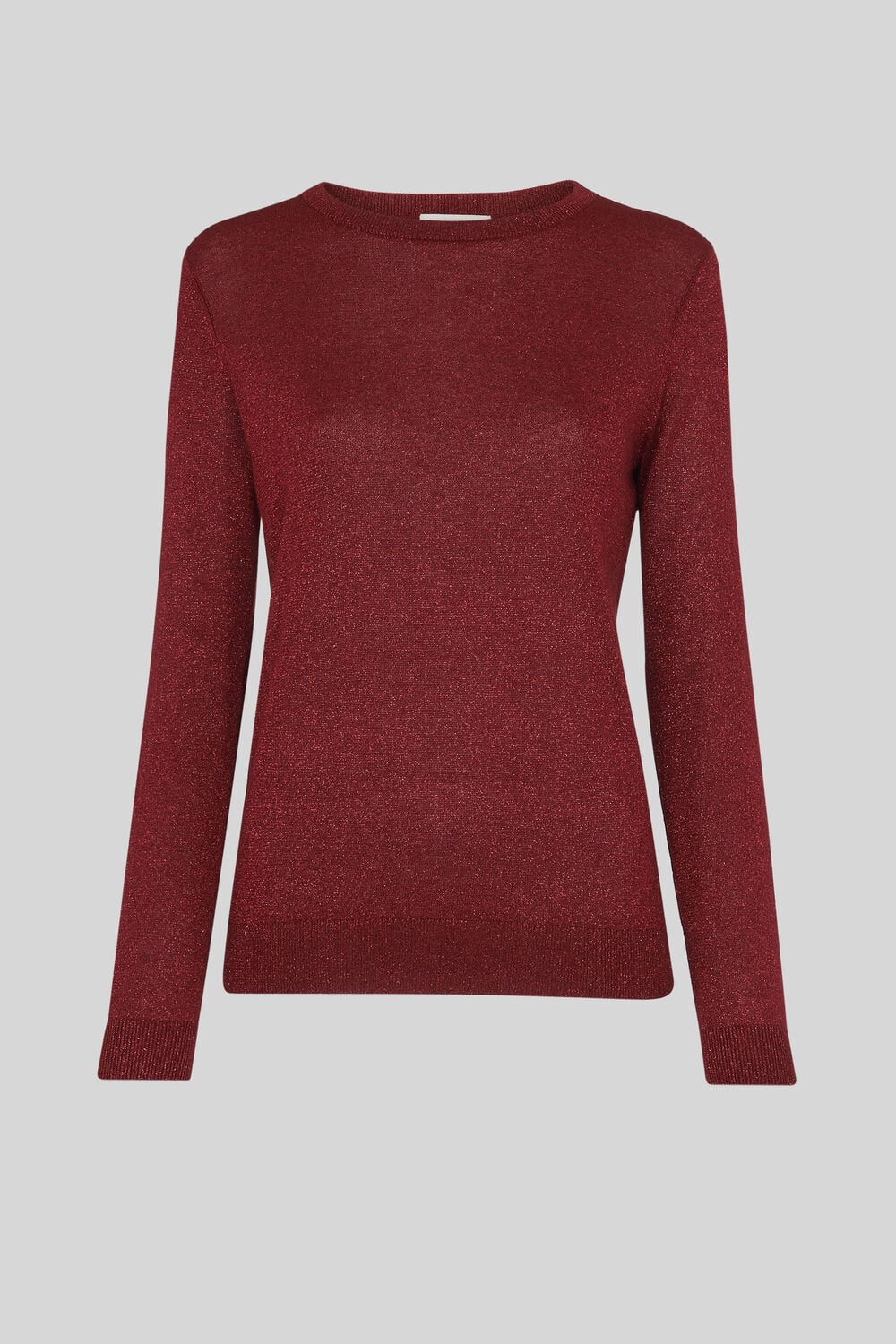 Sparkle Crew Neck Knit Burgundy