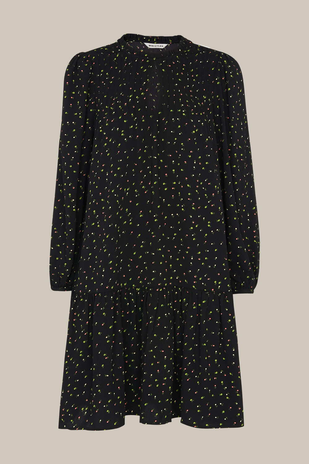 Bright Bud Print Smock Dress