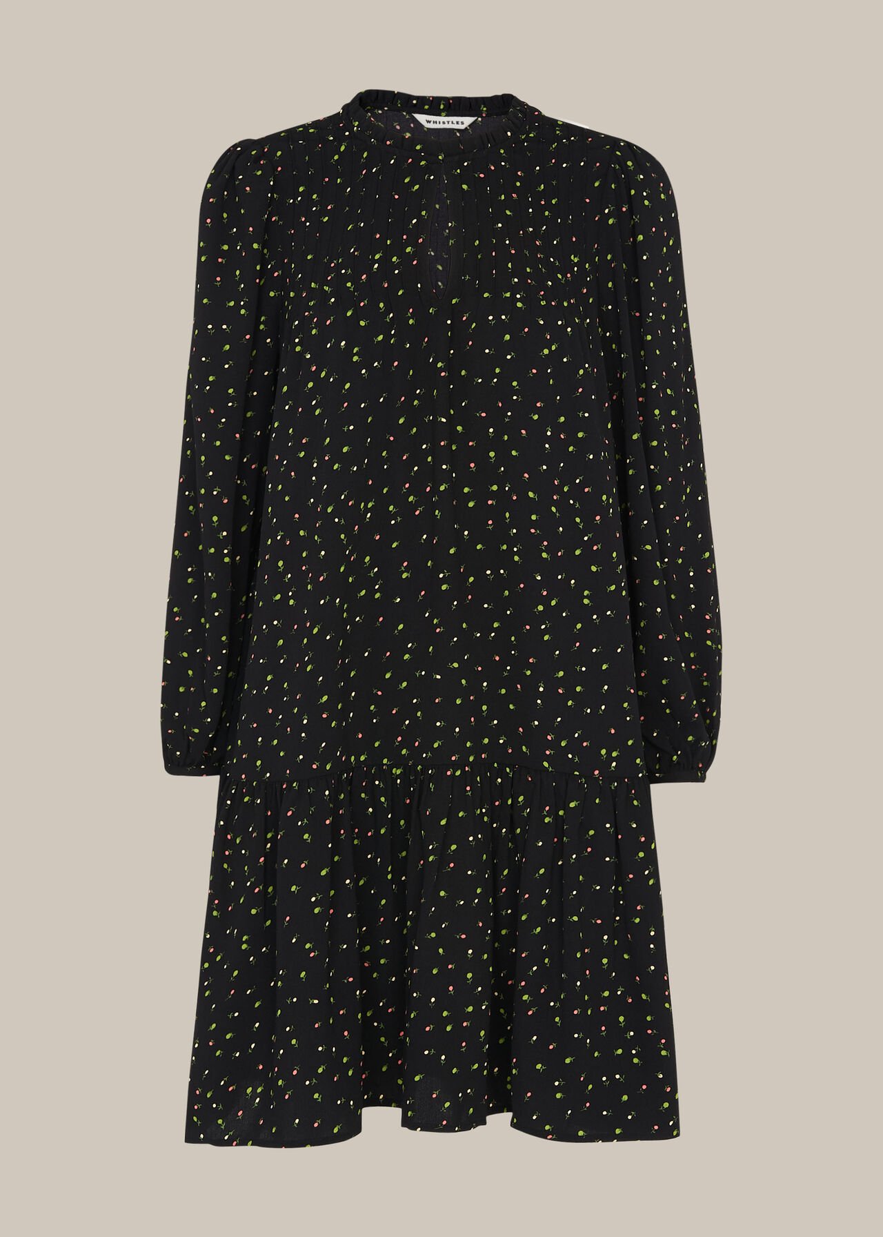 Bright Bud Print Smock Dress