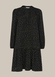 Bright Bud Print Smock Dress