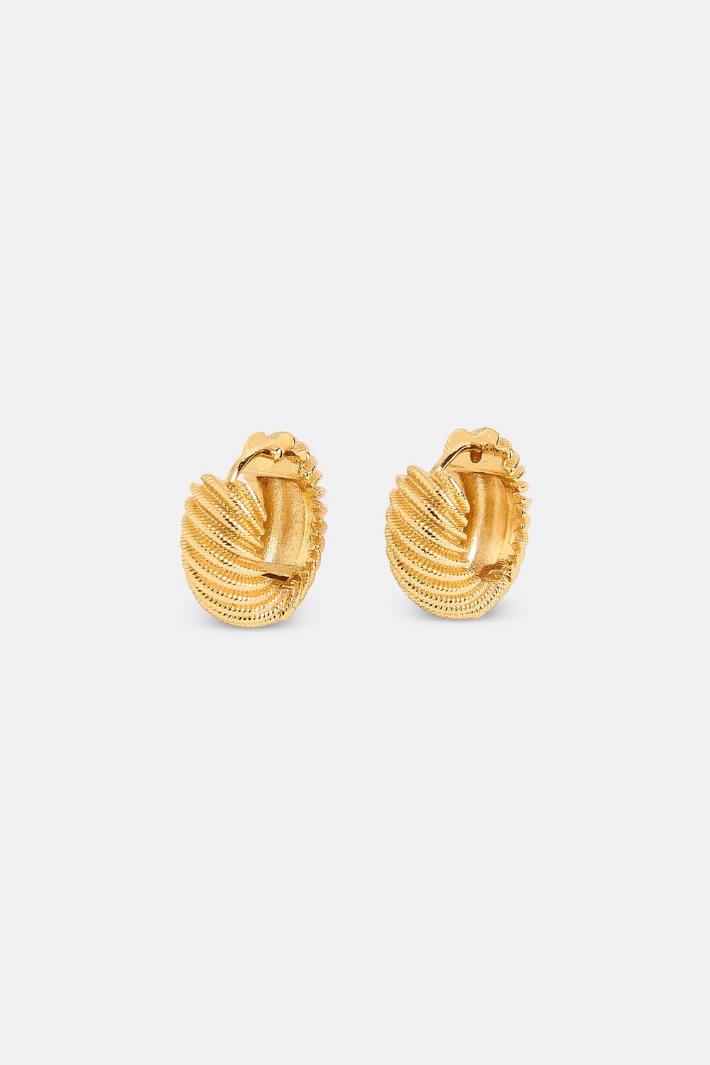 Mini Textured Hoop Earring