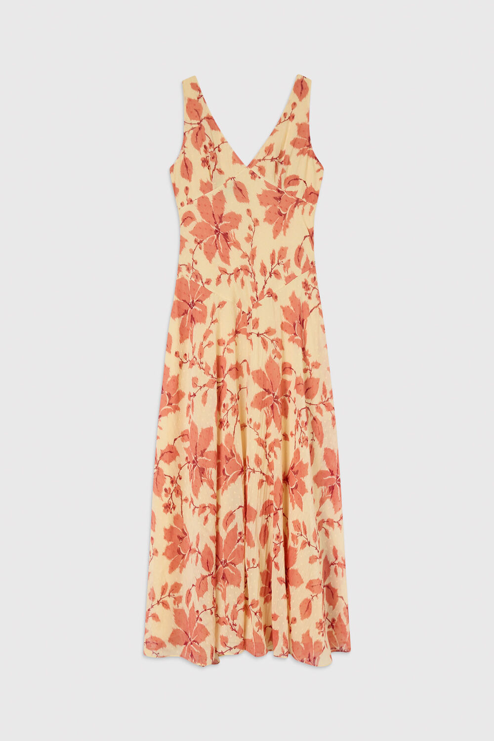 Yellow Floral Lily Dobby Maxi Dress