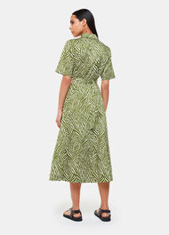 Linear Leaf Midi Dress