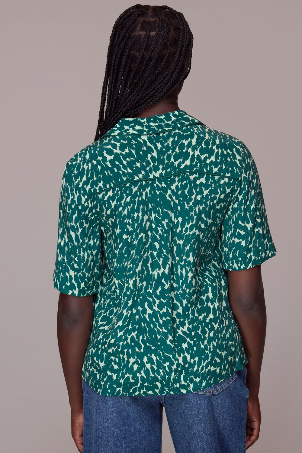 Green Sahara Cat Alena Pyjama Shirt