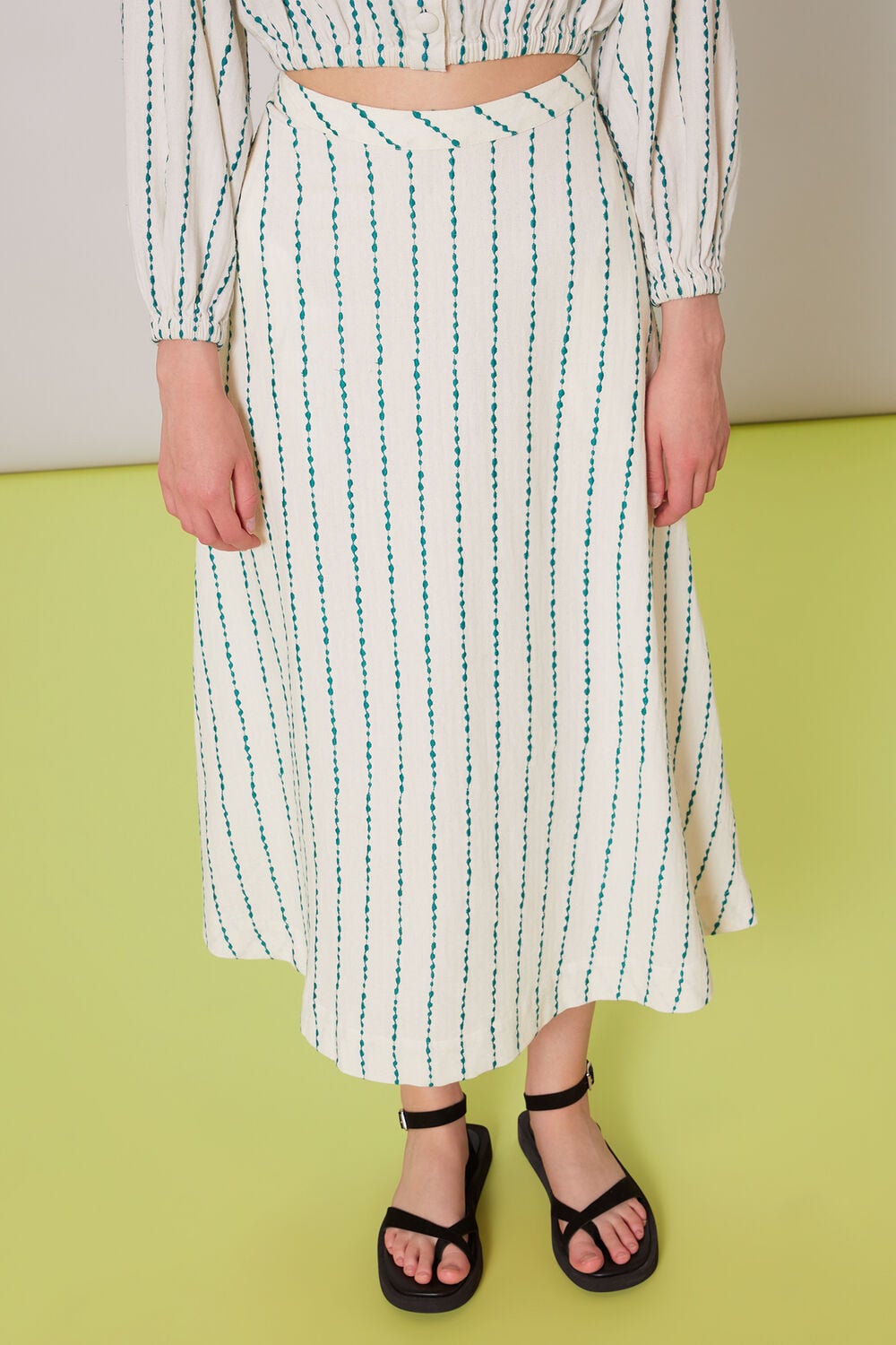 Mari Embroidered Circle Skirt