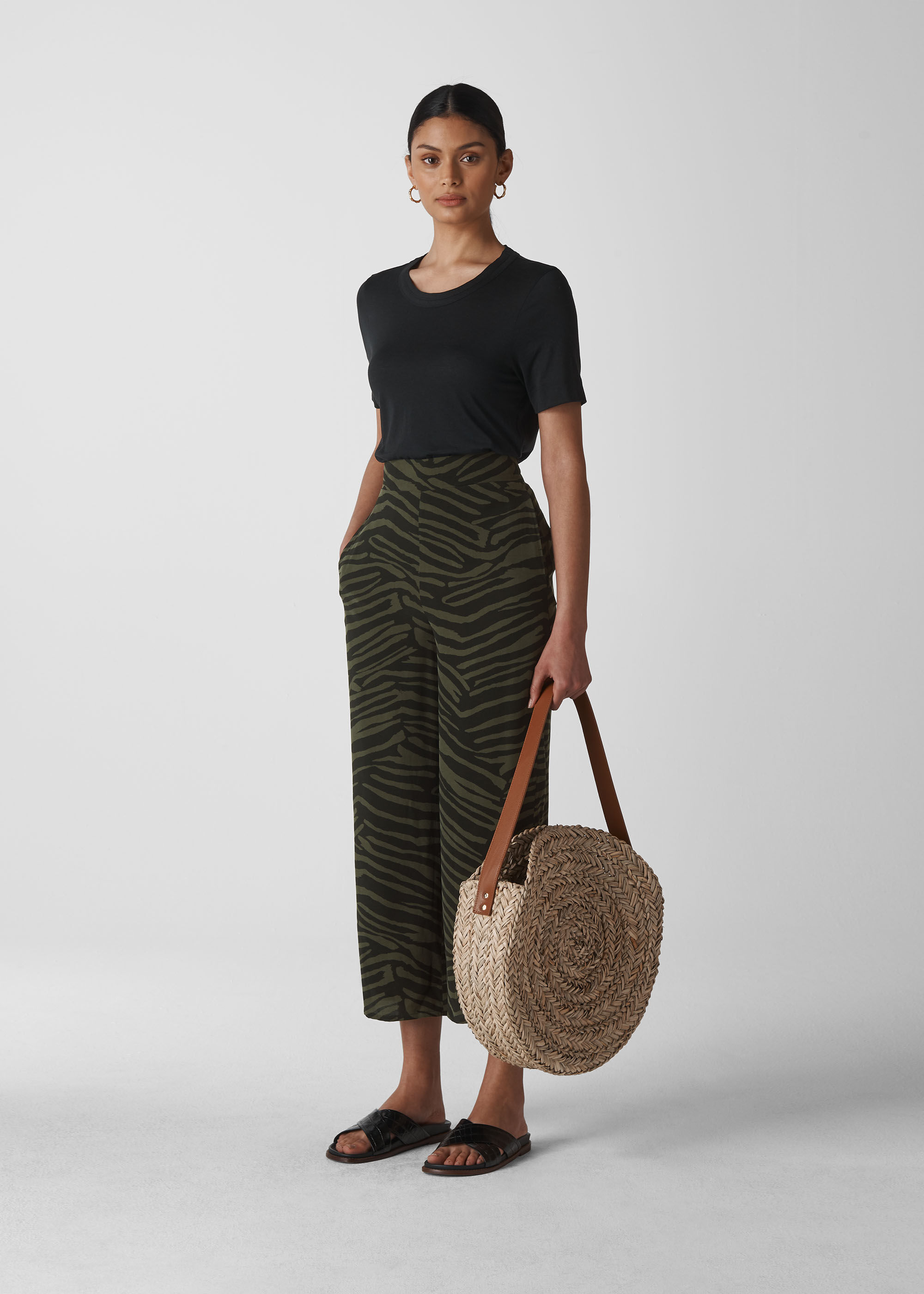Multicolour Zebra Stripe Trouser | WHISTLES |