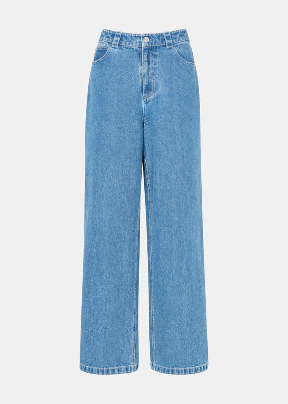Denim Petite Relaxed Straight Leg Jean