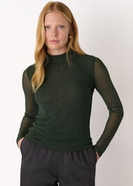 High Neck Mesh Top