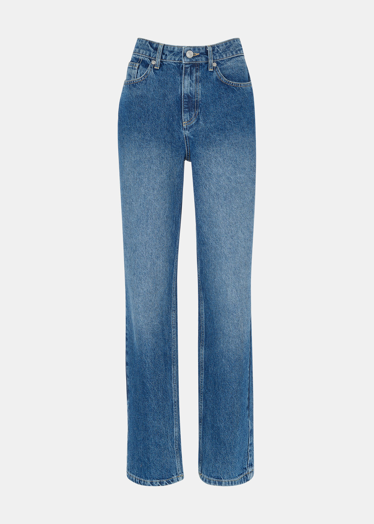 Denim Straight Leg Full Length Jean WHISTLES