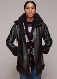 Shearling Hooded Biker