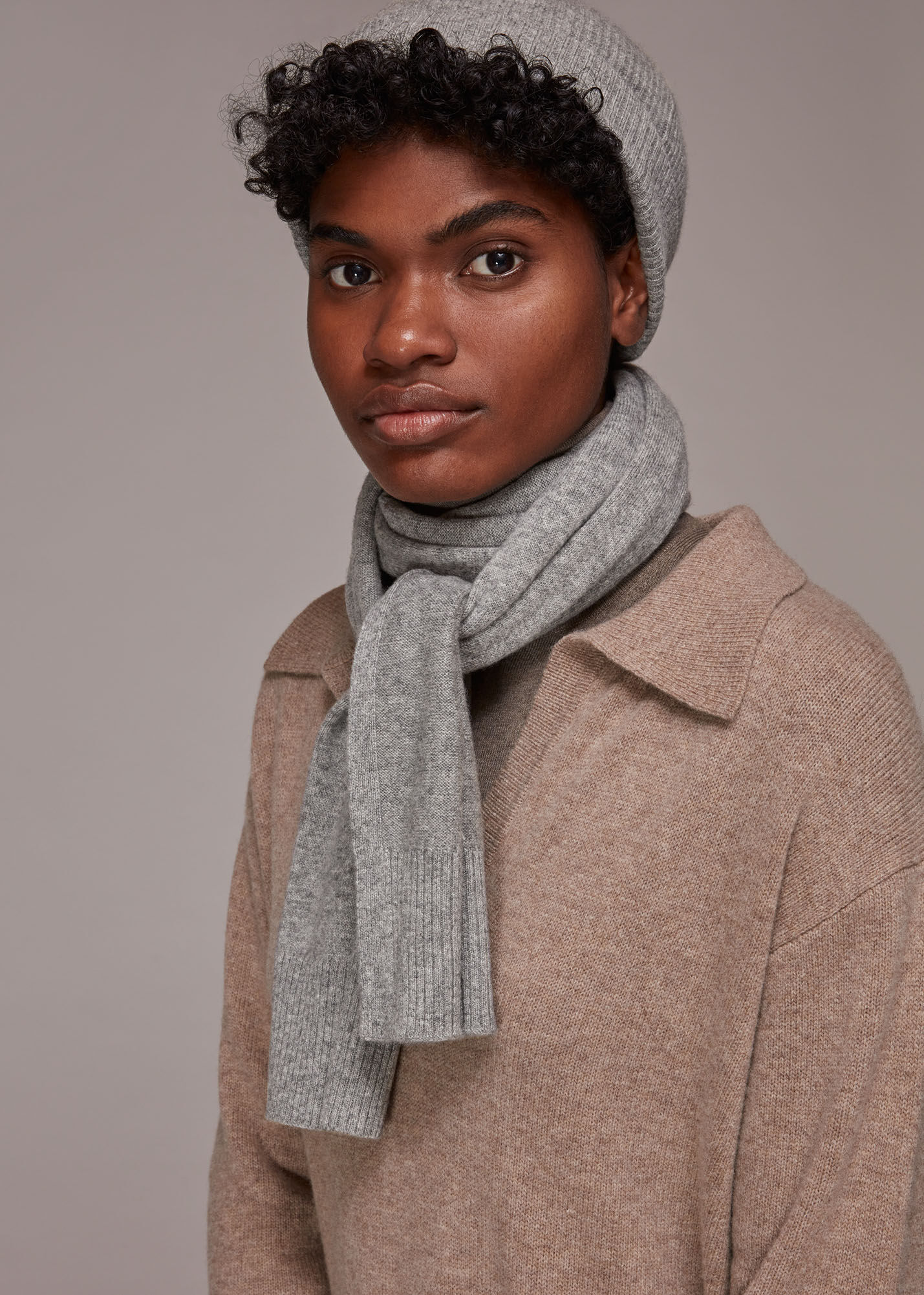 Gray hot sale cashmere hat