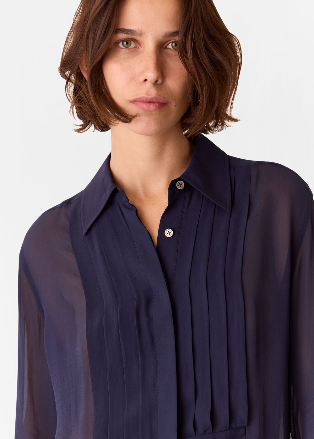 Maya Pintuck Detail Blouse